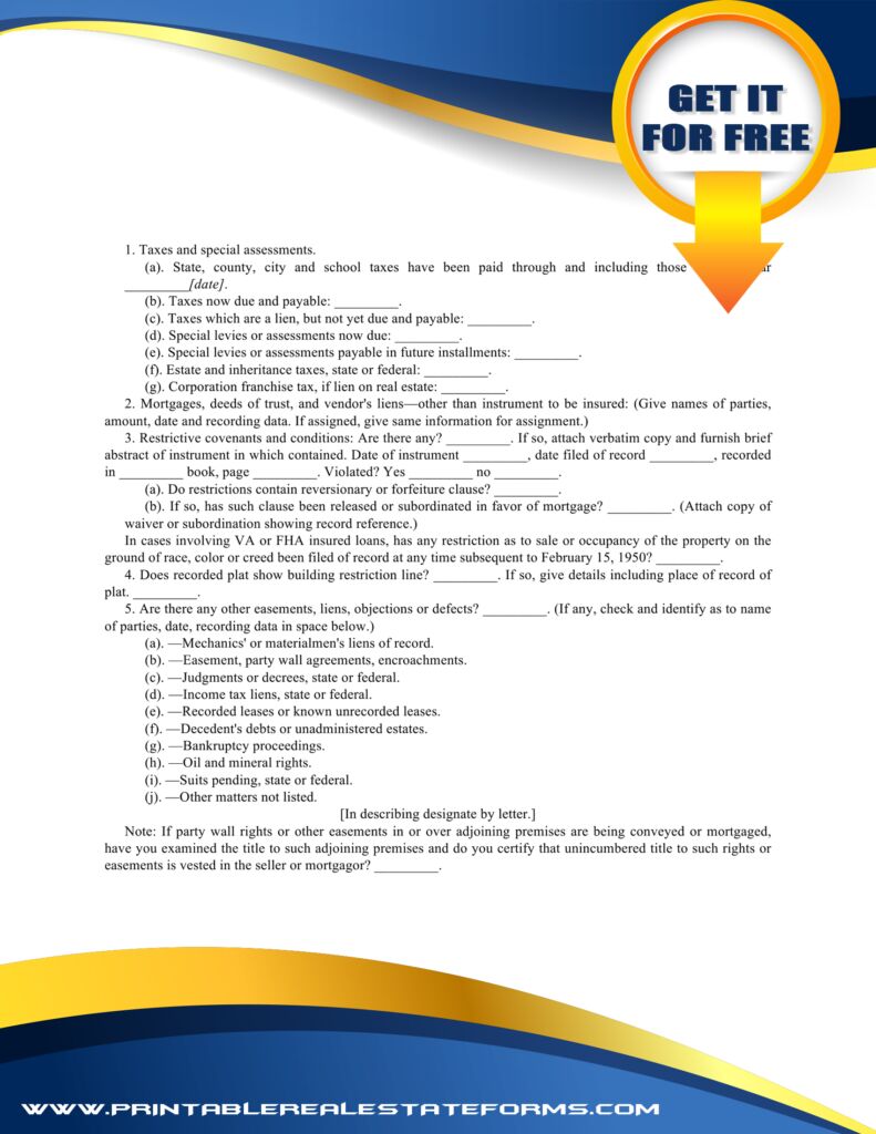 Free  Attorney's Final Certificate Forms Simple  Attorney's Final Certificate Template