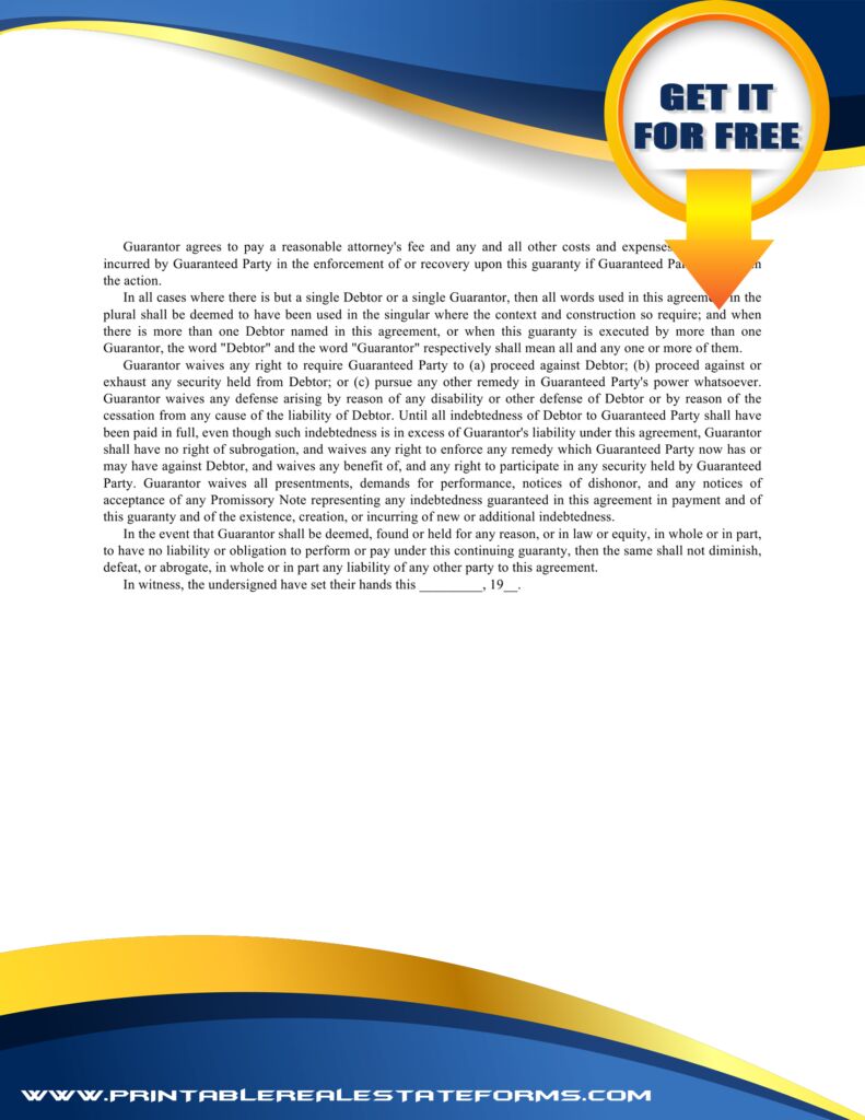 Free Guaranty Of Sale Of Partnership Interest Forms Simple Guaranty Of Sale Of Partnership Interest Template