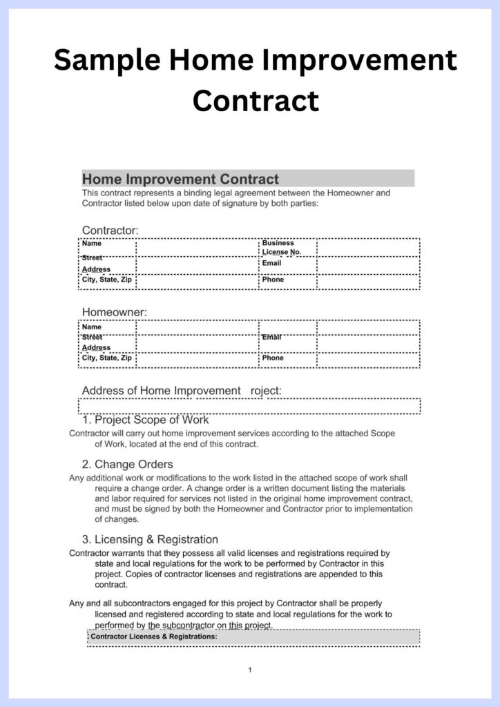 sample-printable-home-improvement-contract-forms-template-2024